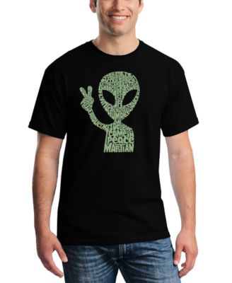Men's Alien Extraterrestrial Word Art T-Shirt