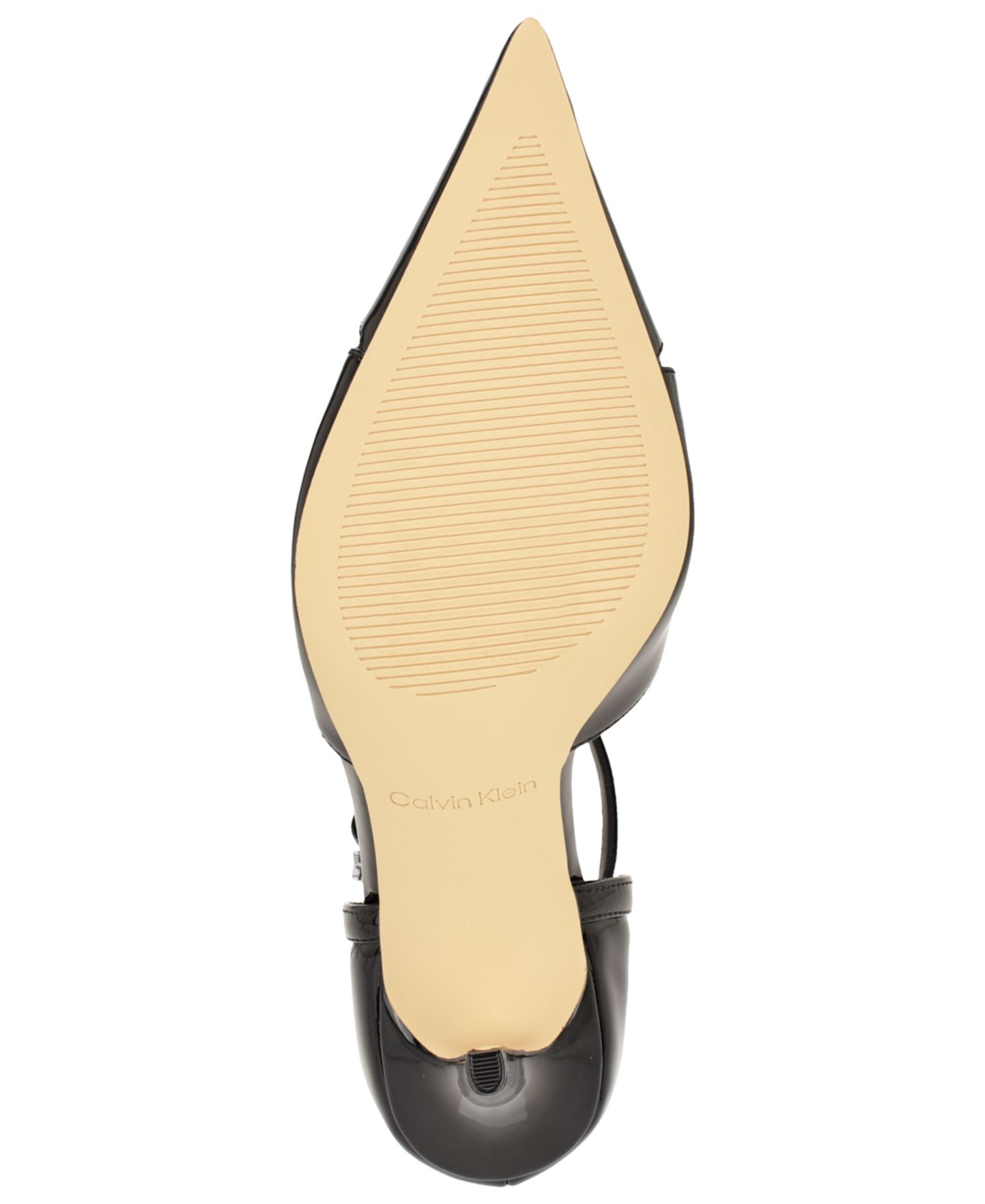 Женские туфли Calvin Klein Odielle T-Strap Stiletto Pumps, цвет: Чёрный лаковый — фото 5