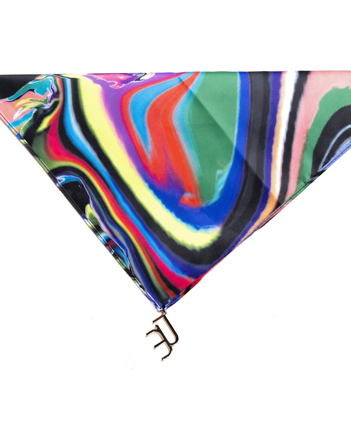 Dai Moda Ty Print Versa Scarf with logo hardware