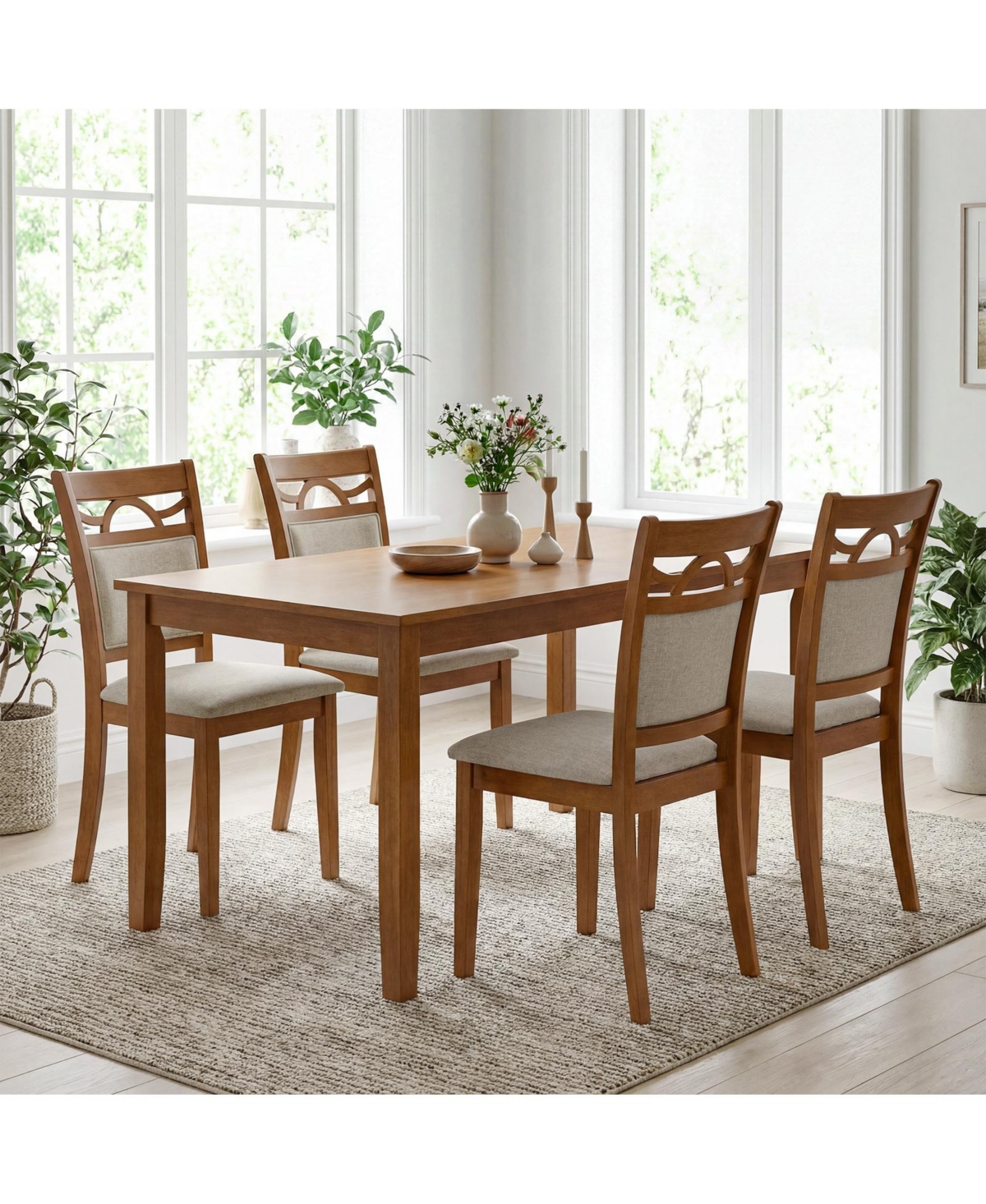 Slickblue Dining Room Chairs Set of 2 Cushioned Seat for Kitchen Use