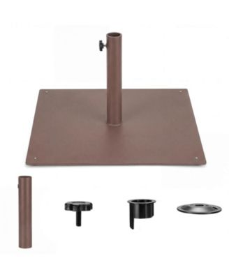 Square Patio Umbrella Base Weighted 42 LBS Outdoor Market Stand Footpads