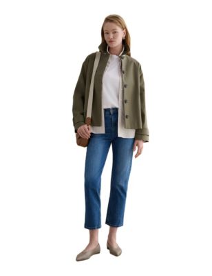 Women's Frida Collared Cropped Trench Coat