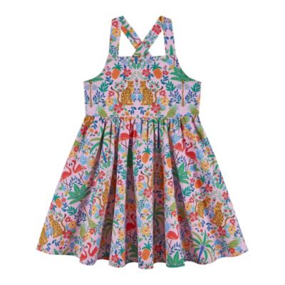 Toddler Girls Cheetah Textured Poplin Dress