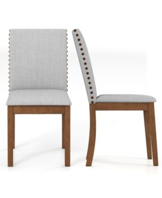 Comfortable Upholstered Dining Chairs with Soft Padded Seat for Living Room Decor