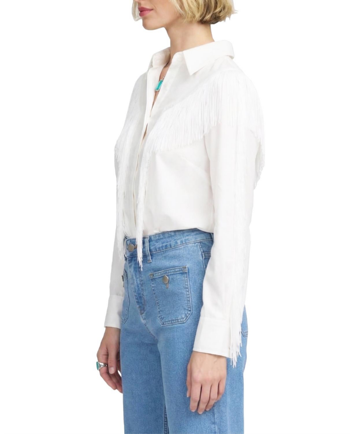 Elle Collection Women's Fringe Shirt