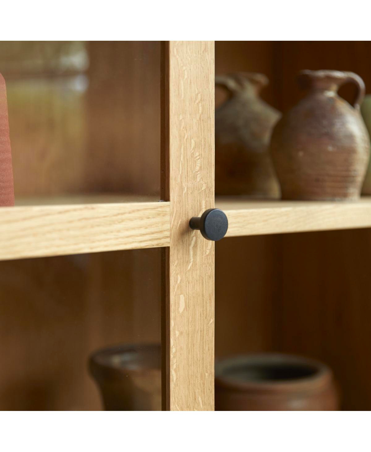 Tikamoon Babeth low display case in solid oak 160
