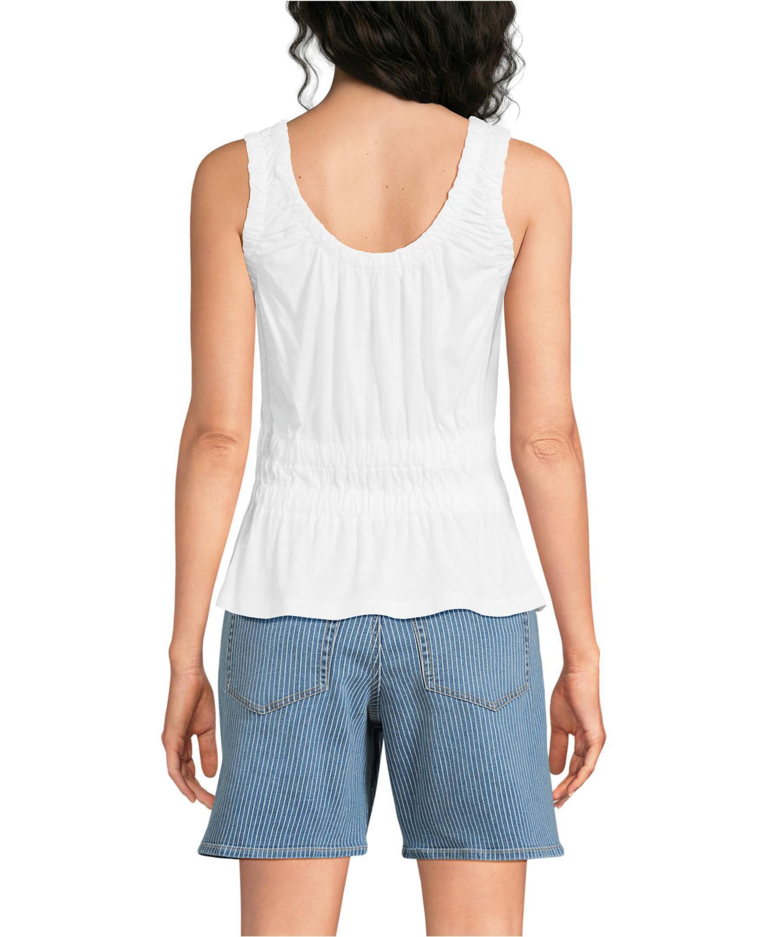 Women's Tall Slub Rouched Tank Top