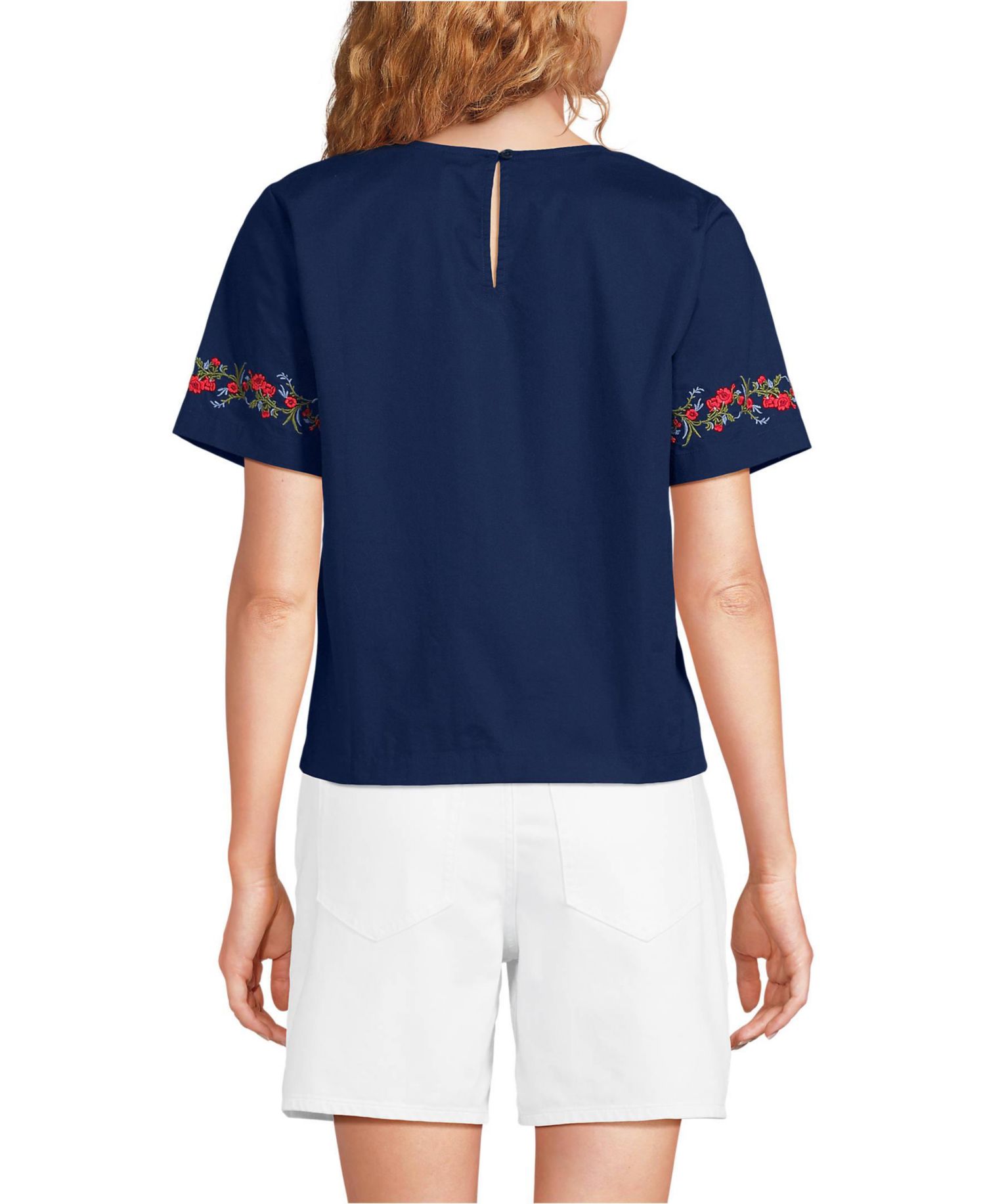 Women's Poplin Eyelet T - Shirt
