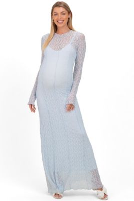 Blue Maxi Maternity Body-Con Dresses | Macy's
