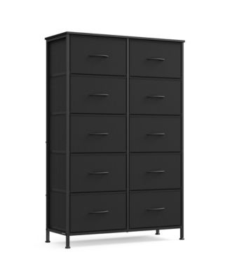 Dresser for Bedroom, 10-Drawer Storage Organizer, Steel Frame
