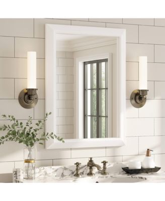 22" x 30" Inch Thick Metal Framed Wall Mirrors for Bedroom, Rectangle Wall-Mounted Mirrors