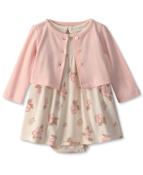 Carter's Baby Girls' Floral Dress and Cardigan, 2-Piece Set