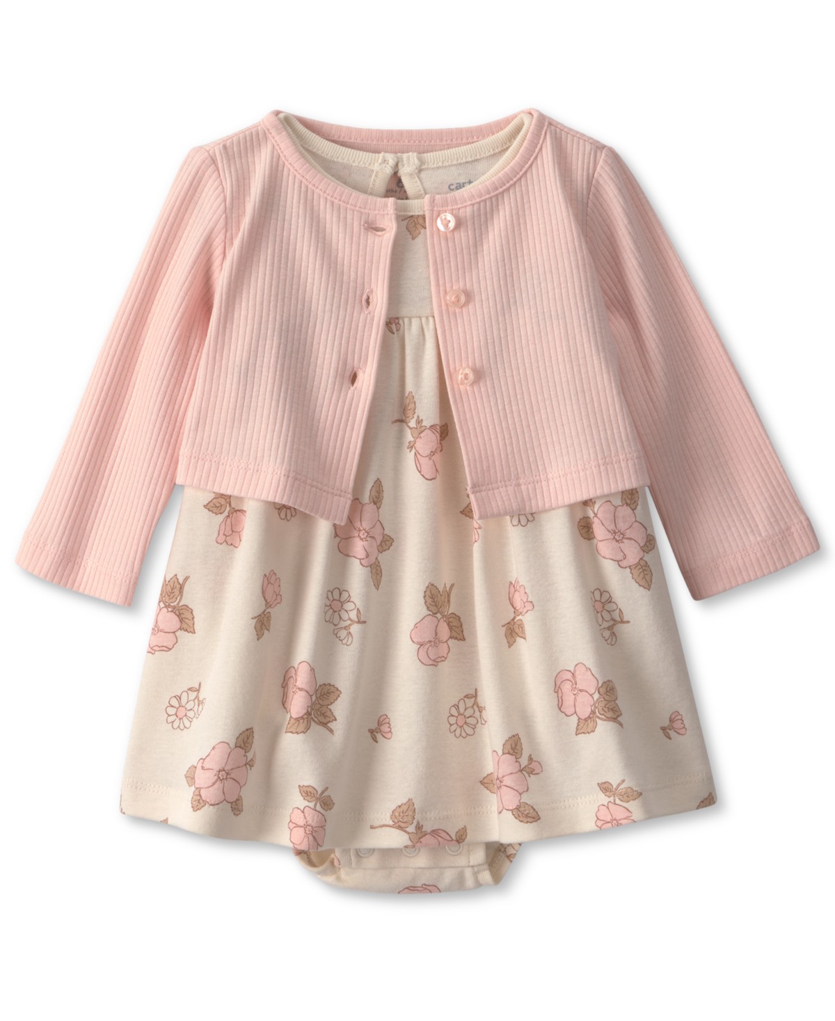 Carter's Baby Girls' Floral Dress and Cardigan, 2-Piece Set — фото 1