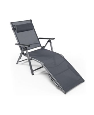 Outdoor Aluminum Chaise Lounge Chair with Quick-Drying Fabric
