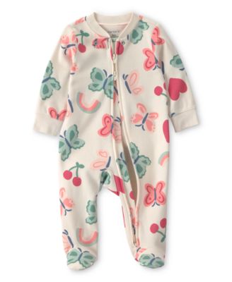 Baby Girl's Butterfly 2-Way Zip Sleep & Play