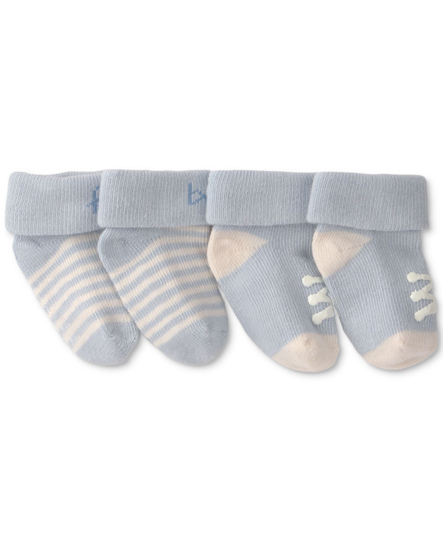 Baby Boys' or Baby Girls' Hello Baby Foldover Socks, 2-Pack