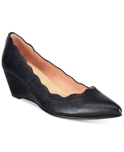 French Sole FS/NY Terrazzo Pointed-Toe Wedge Pumps