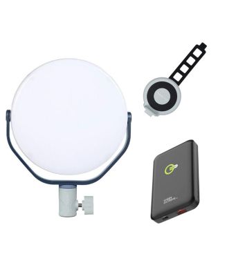 miro 30C 30W RGBW LED Round Panel Light, Bundle with 10000mAh 38.5Wh Qi Wireless Power Bank and Power Bank Holder