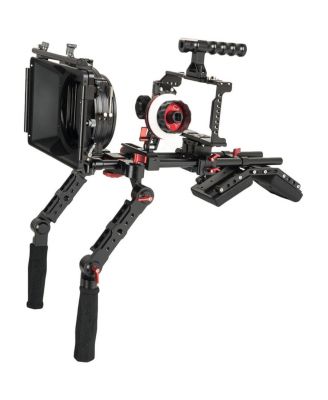 BMPCC 4K Plus Shoulder Rig Mattebox A/B Follow Focus 15mm Rod for BlackMagic Pocket Cinema Camera