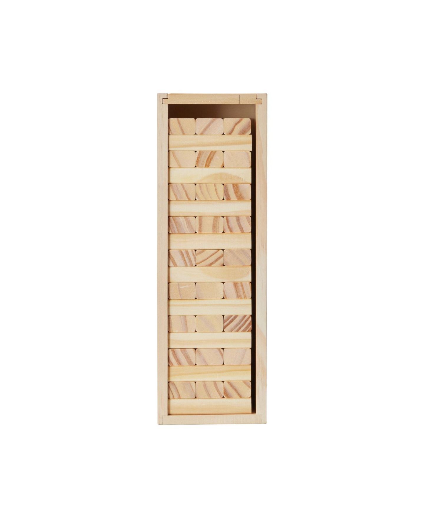 Детские игрушки Mecale Tumbling Tower 54 Pine Wood Blocks with Storage Crate Board Game, Ages 13+, цвет: Коричневый — фото 11