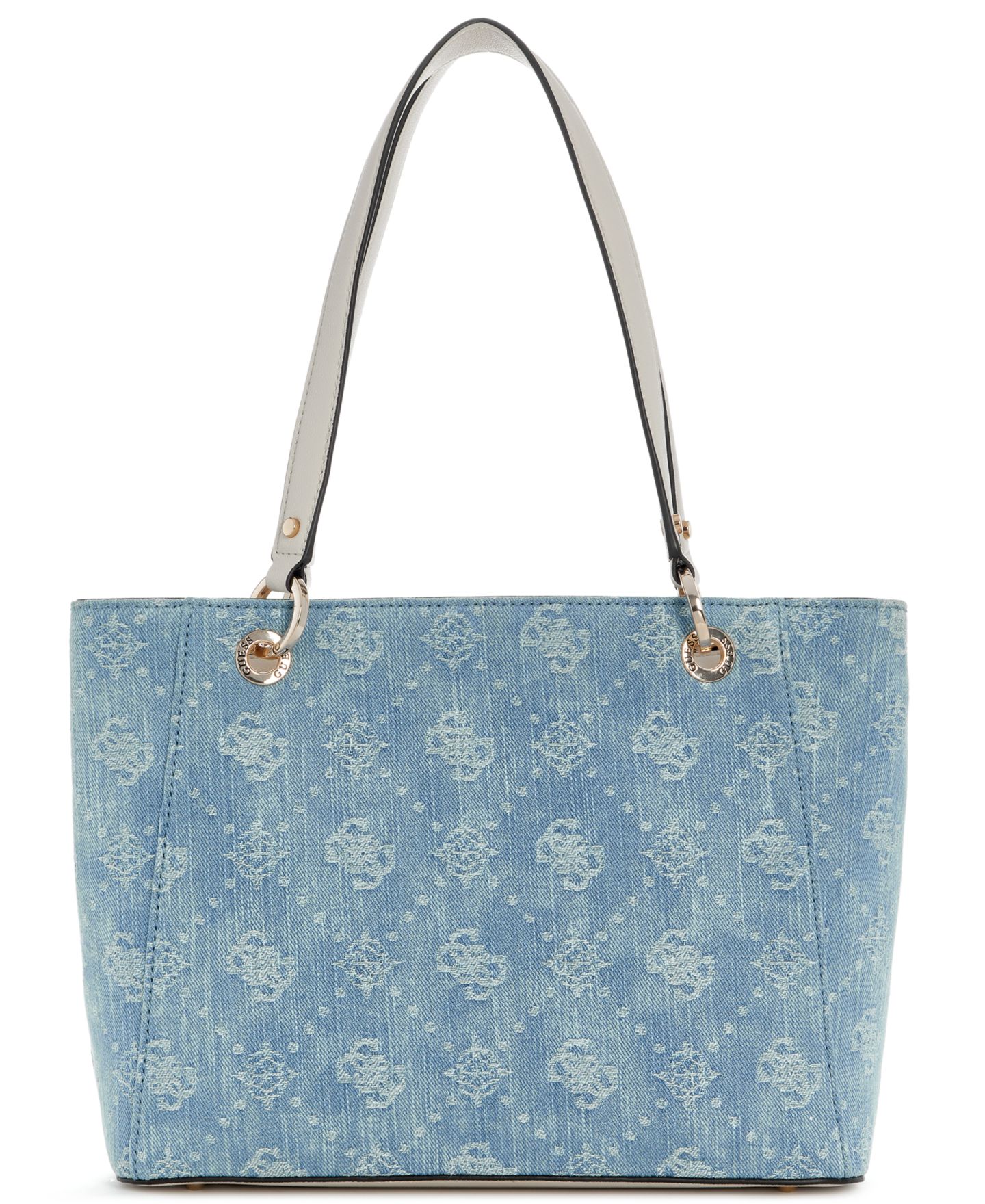 Женская сумка GUESS Noelle II Washed Denim Large Tote Handbag, цвет: Синий — фото 2