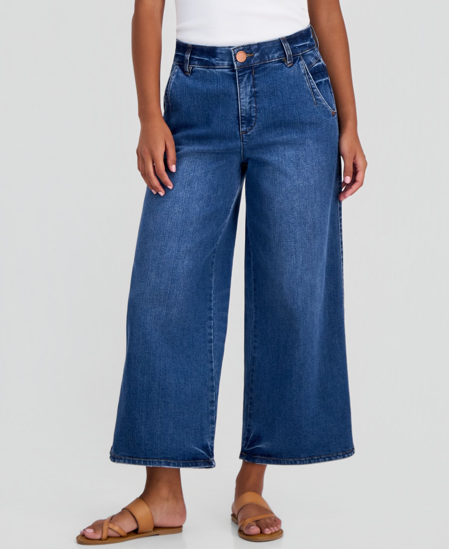 Petite AbSolution Skyrise Crop Wide-Leg Jeans