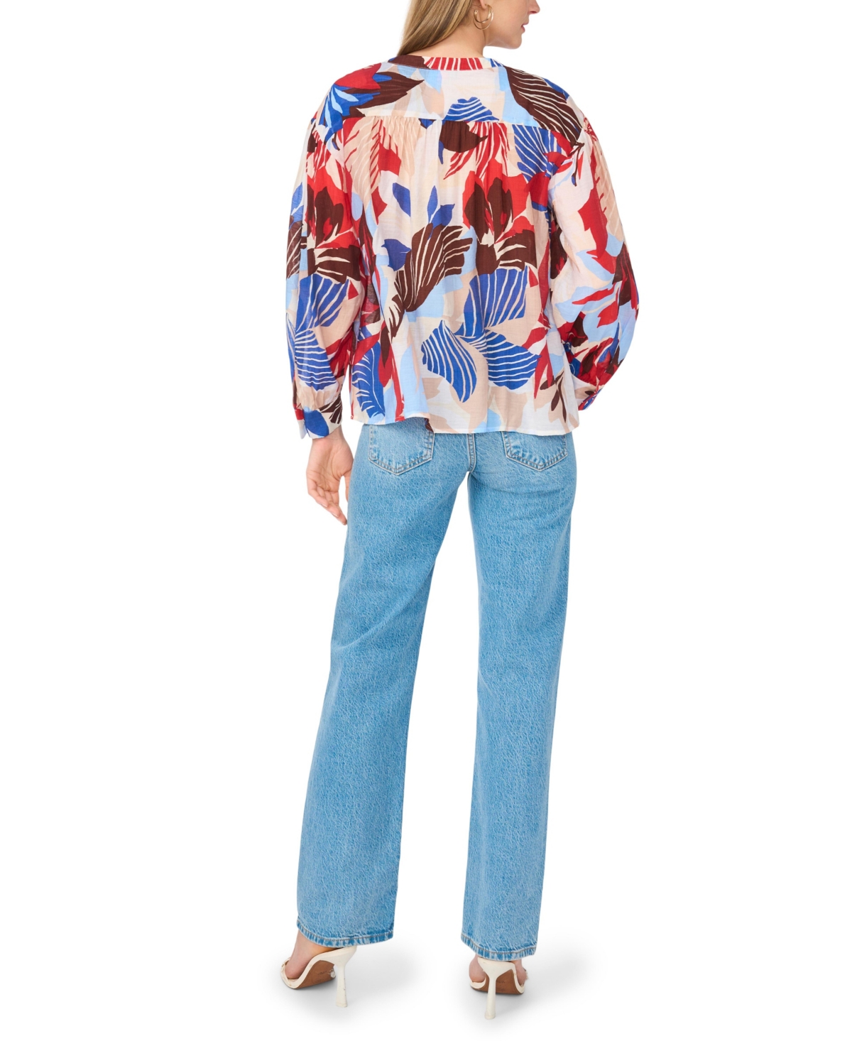 Vince Camuto Women's V-Neck Long-Sleeve Blouse