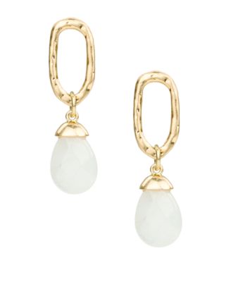 Semi-Precious Stone Collection Briolette Post Earrings