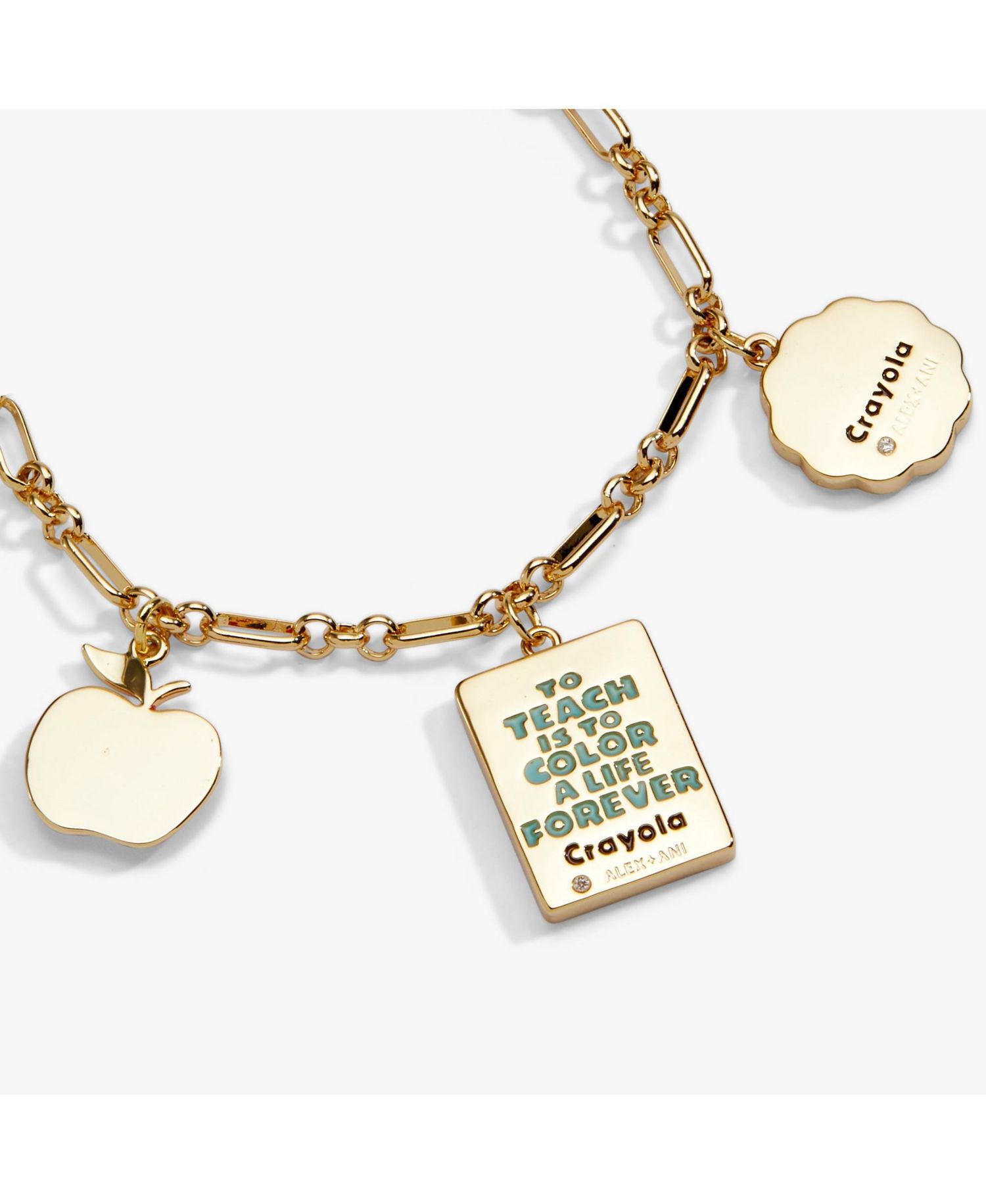 Crayola 'Teaching Is A Work Of Heart' Toggle Bracelet