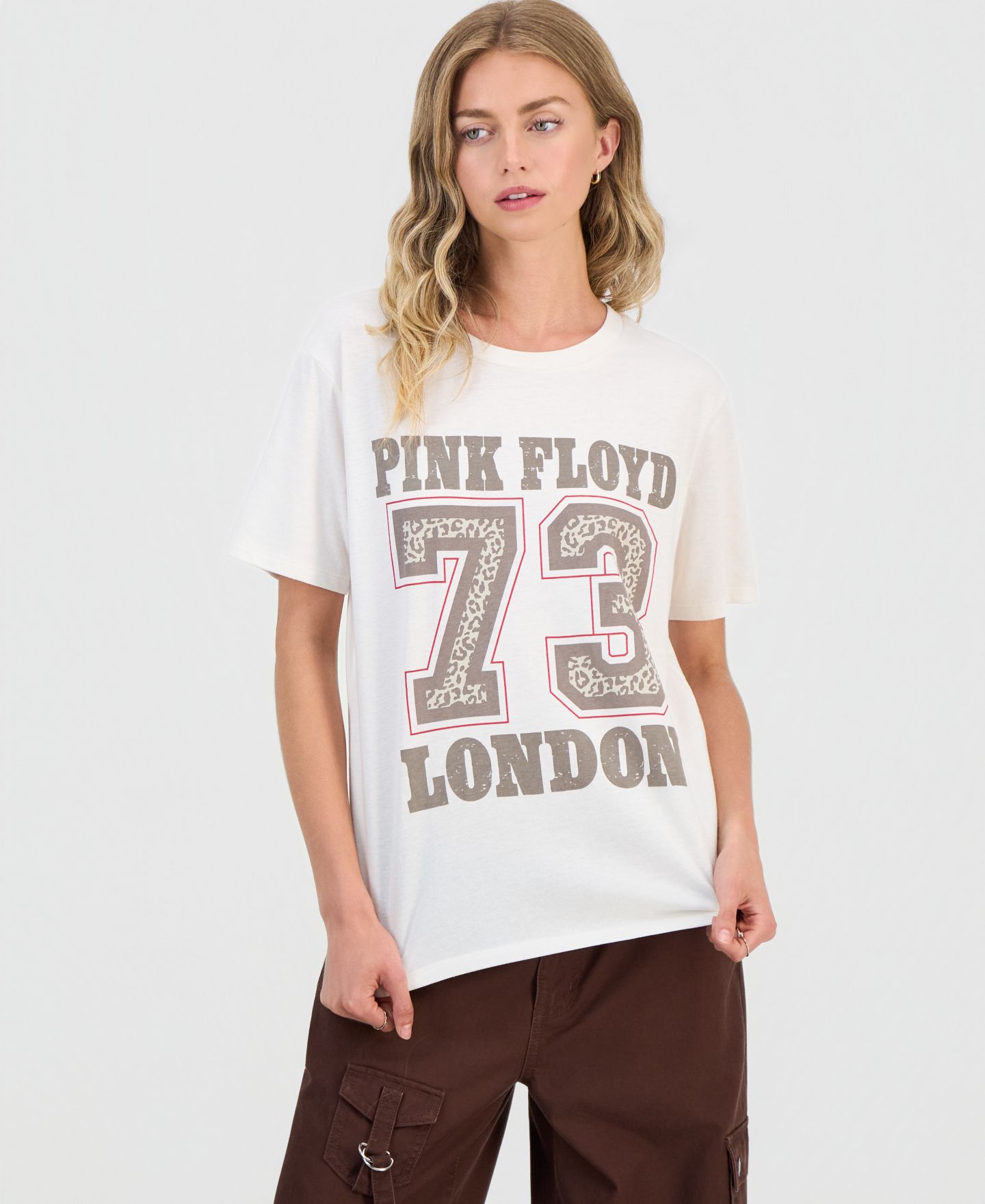 Женская футболка Love Tribe Juniors' Pink Floyd Varsity Graphic, цвет: Белый — фото 1