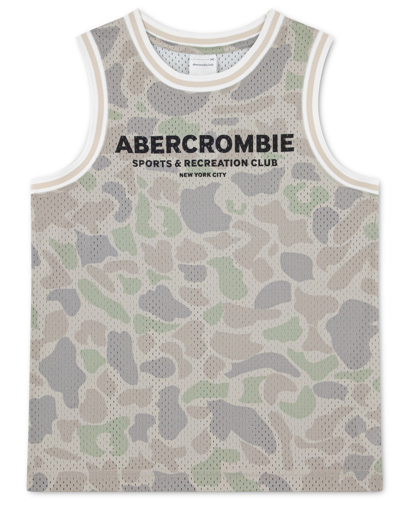 Детская сетчатая майка abercrombie kids без рукавов для мальчиков, цвет: Светлый камуфляжный — фото 4