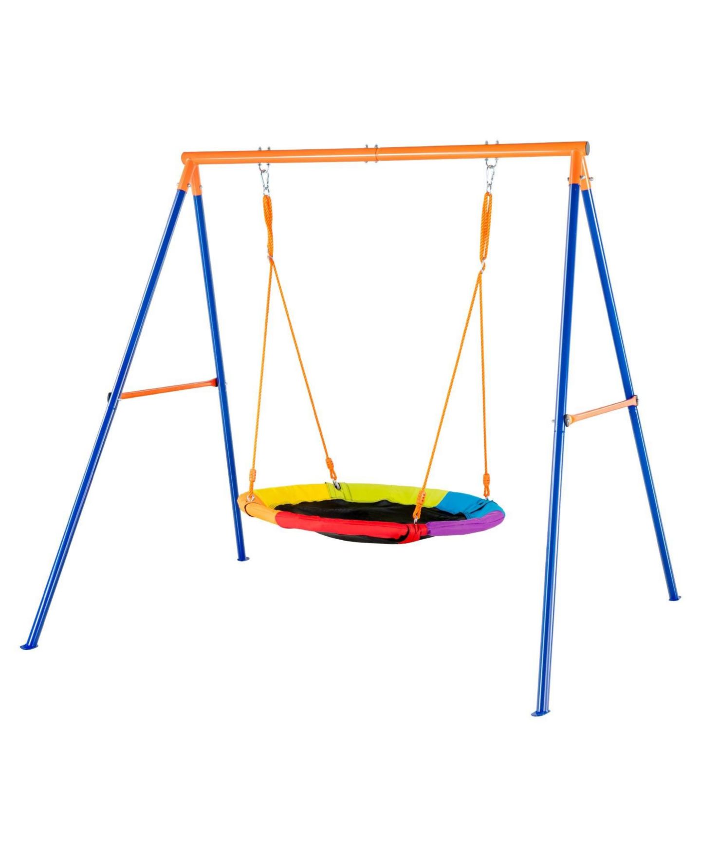 Детские игрушки SUGIFT Backyard Swing Set 440lbs Capacity 40 inch Saucer Swing with Metal Stand, цвет: Синий — фото 10