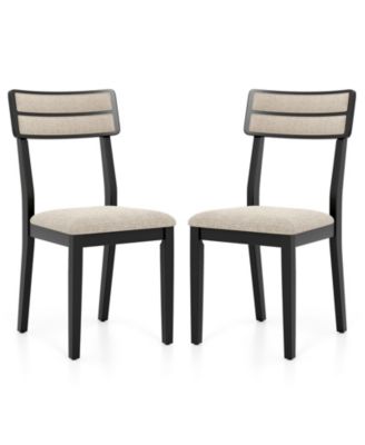 Set of 2 Modern Dining Chairs with Angled Tilt Backrest for Kitchen and Dining Room