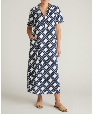 Plus Size Padma Polo Neck Linen Dress