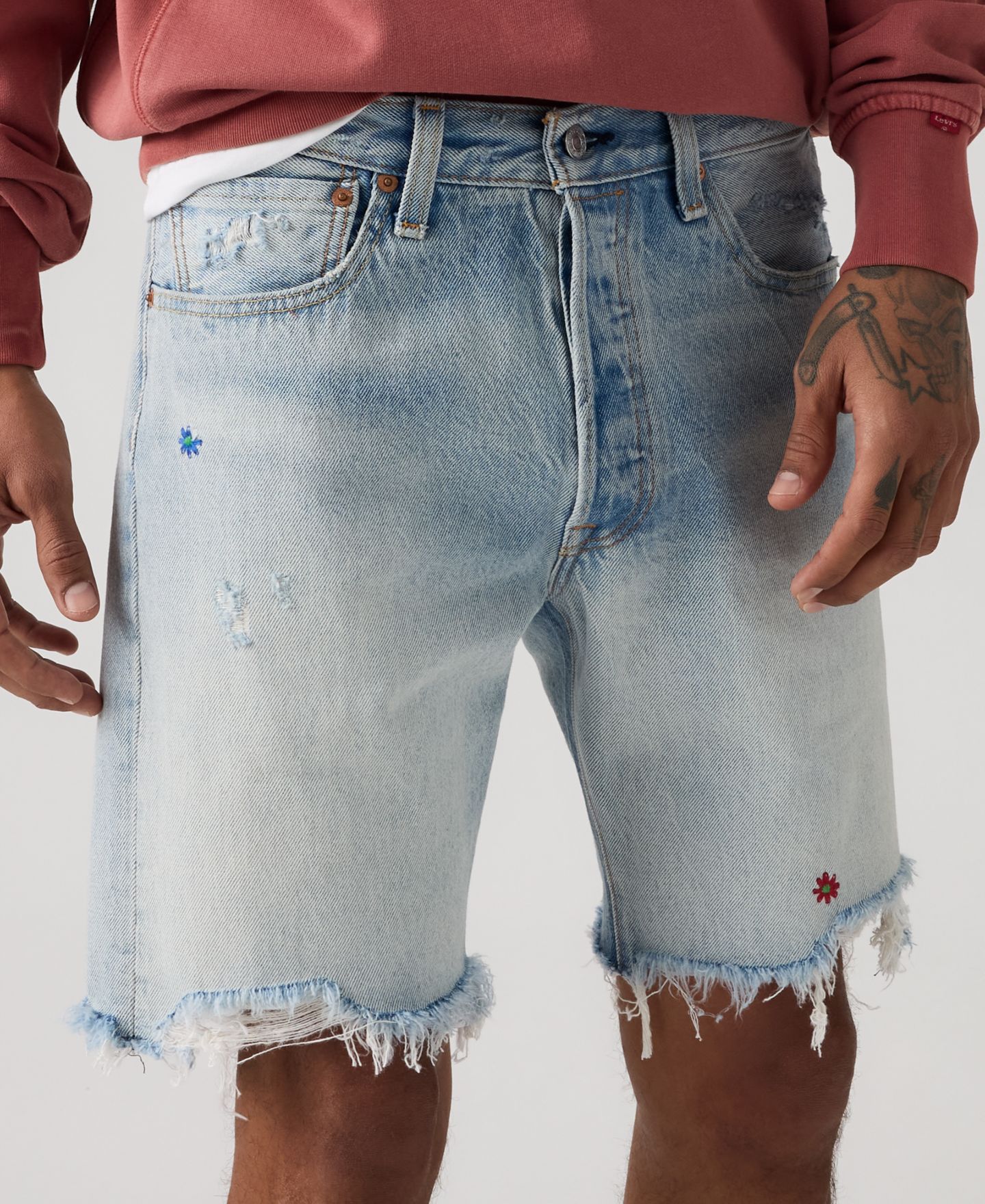 Мужские шорты Levi's 501™ Original Hemmed Stretch 9" Jean, цвет: Fix My Car — фото 4