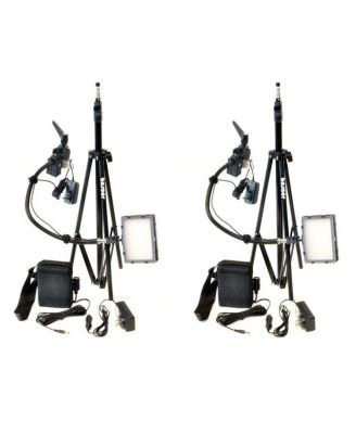 Grip-182KB Gripper Gooseneck 2-Light Kit, Includes FP-180 Dimmable LED Lights, Gooseneck Arms, Gripper Clamps, AC-180 Power Supply