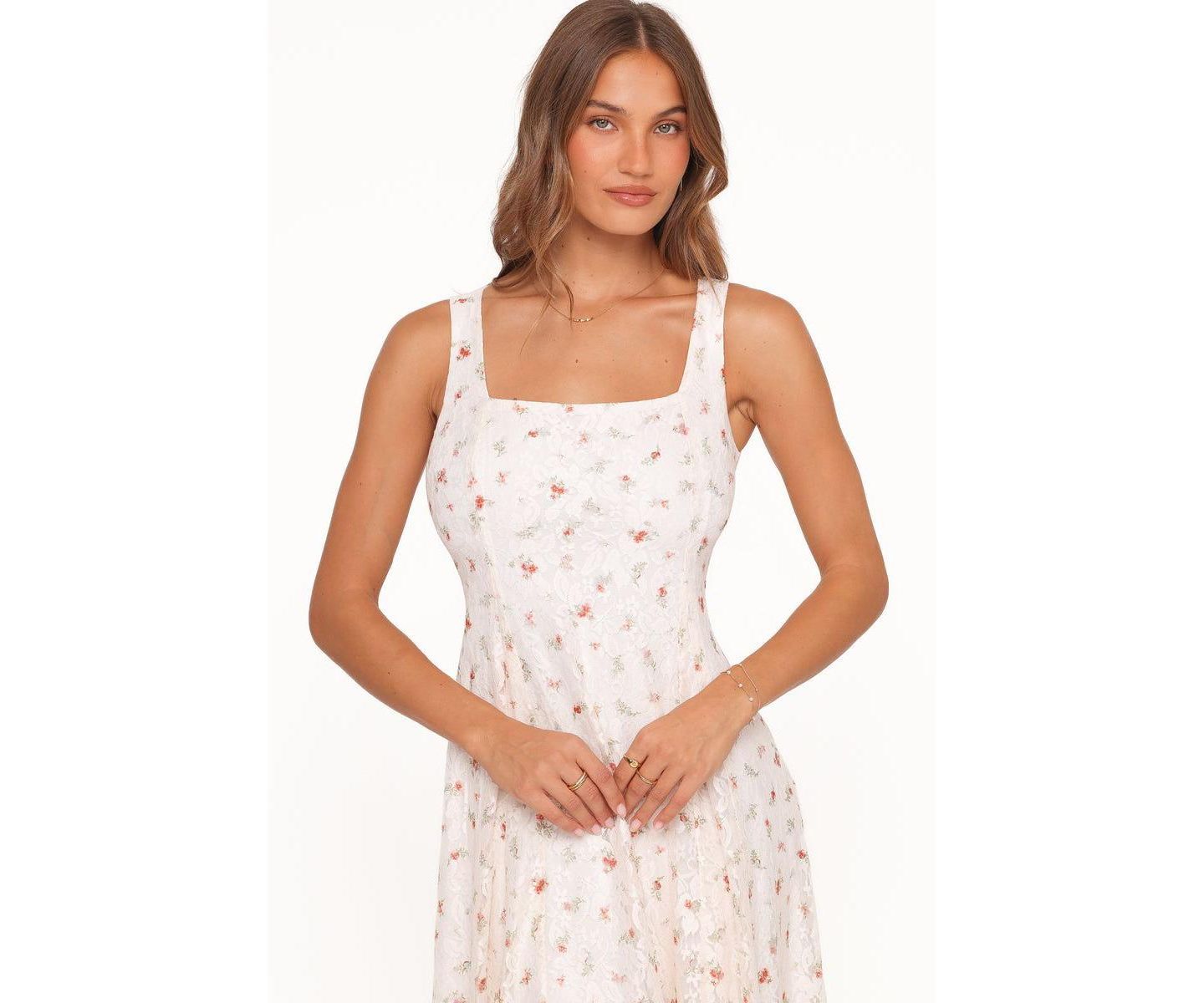 Женское платье Petal and Pup Valley Maxi, цвет: Белый с принтом — фото 4