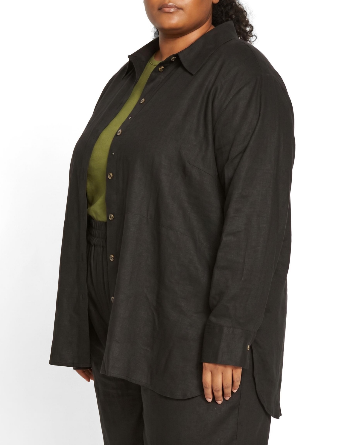 Universal Standard Plus Dawn Linen Hi Low Tunic