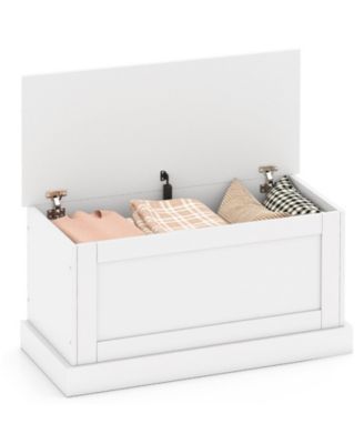 Large Storage Chest with Safety Metal Hinge and Flat Top Surface