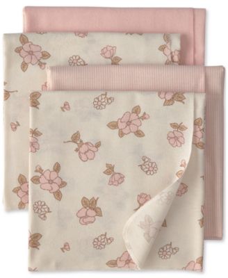 Baby Girls' Flowers Receiving Blankets, 4-Pack