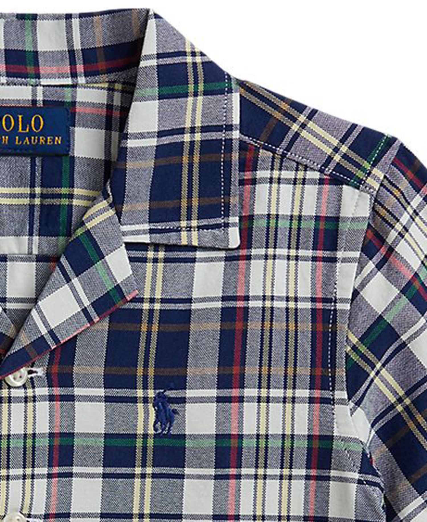 Boys' 2-7 Plaid Cotton Oxford Camp Shirt