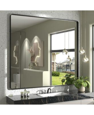 36" x 40" High-Strength Tempered Glass and Aluminum Alloy Framed Wall Decor Bathroom Vanity Mirror
