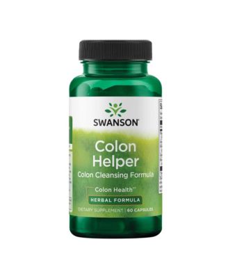 Colon Helper Digestive Health, Vervain, Goldenseal Root and Slippery Elm Bark, Healthy Eliminations, 60 Capsules, 1 Pack