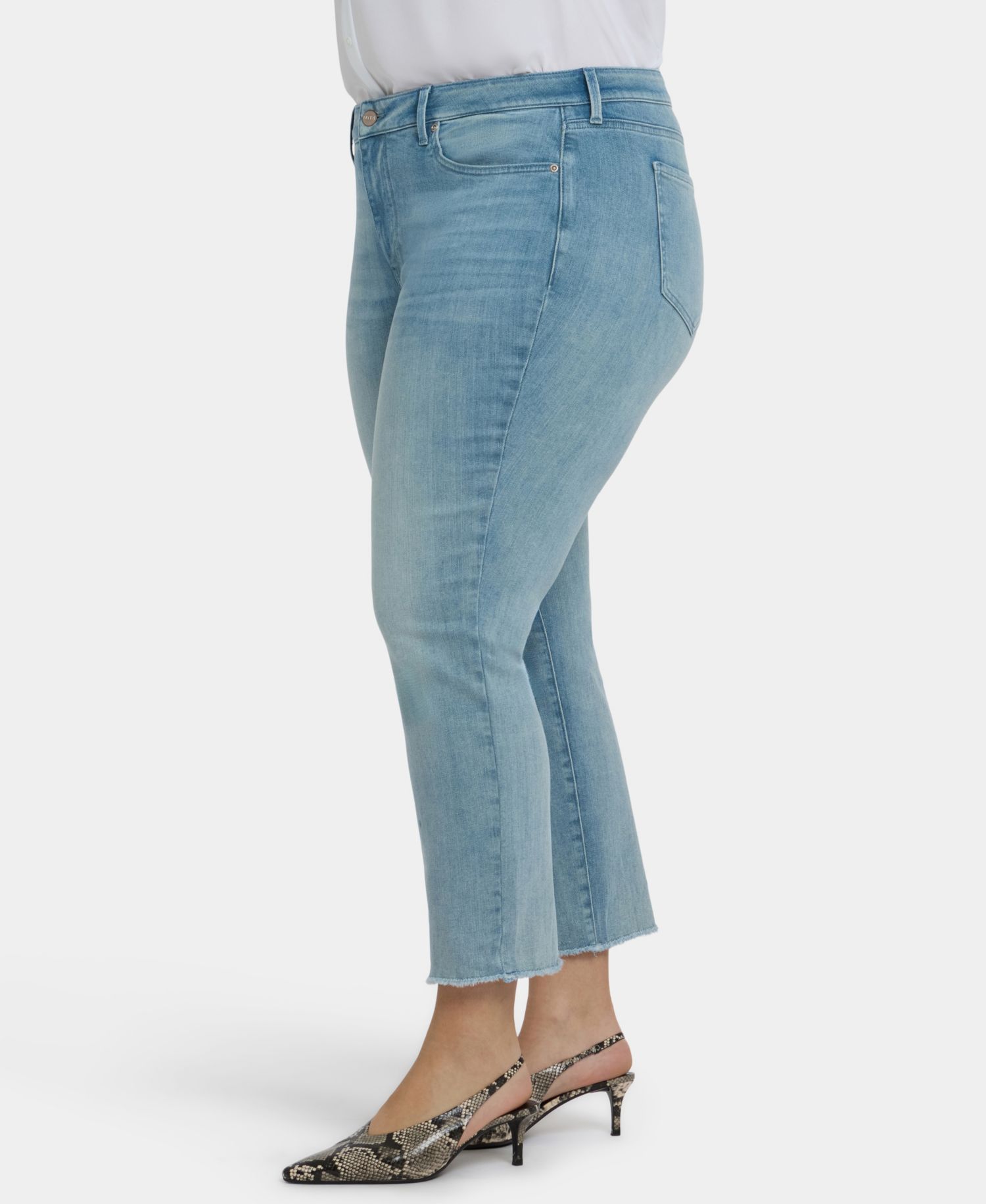 Plus Size Sheri Ankle Fray Hem Jeans with Lift Tuck Technology