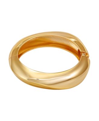 Gold-Tone Hinge Bangle Bracelet