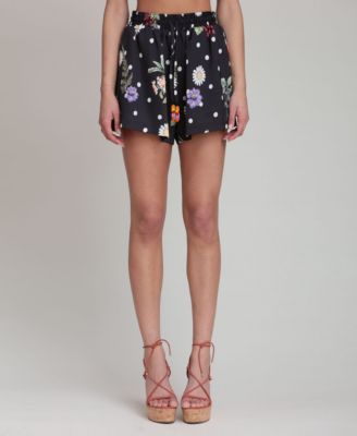 Women's Printed Tassel Drawstring Shorts