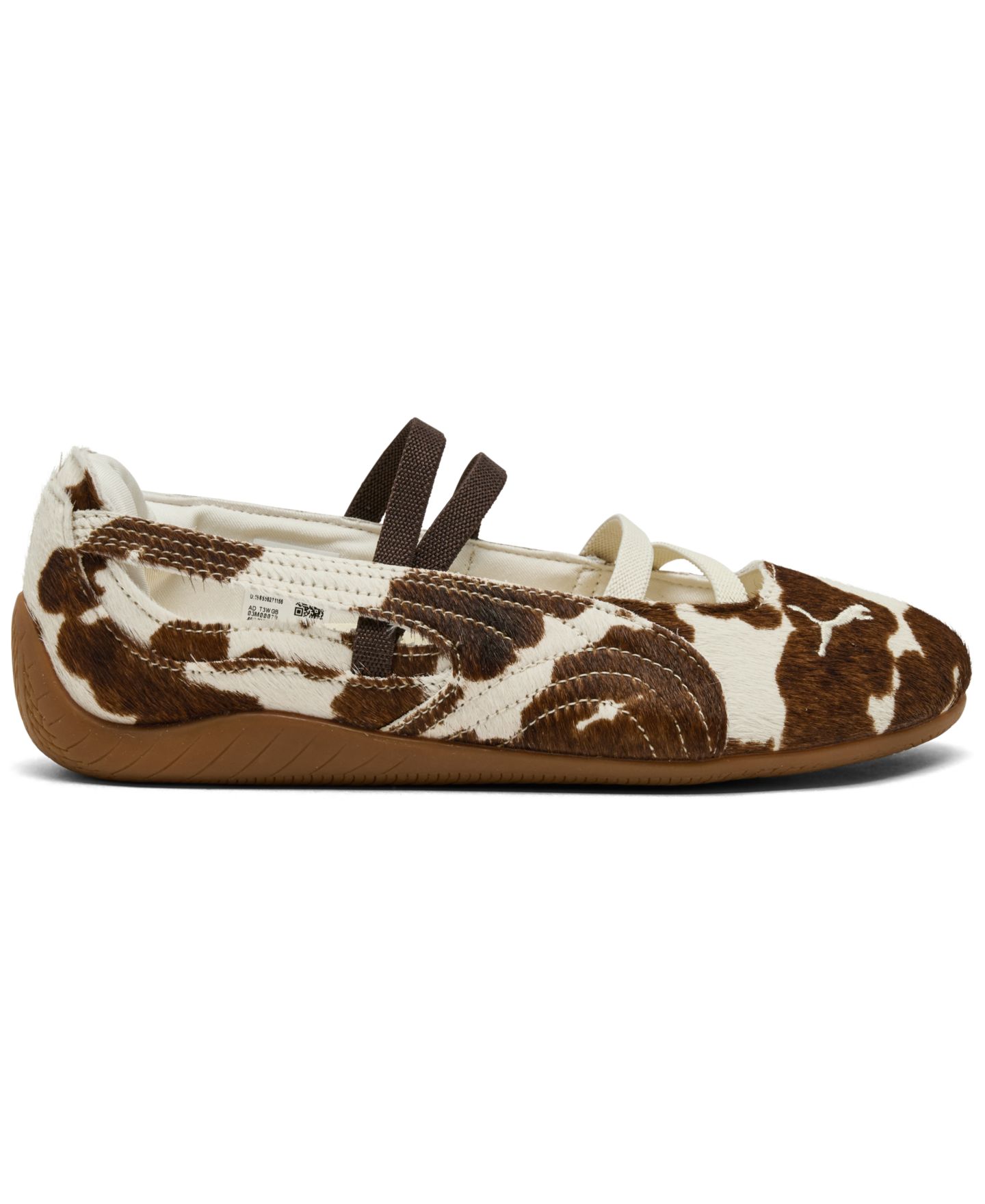 Обувь Puma Women's Speedcat Cow Print Ballet Shoes, цвет: Шоколадный / Белый — фото 2