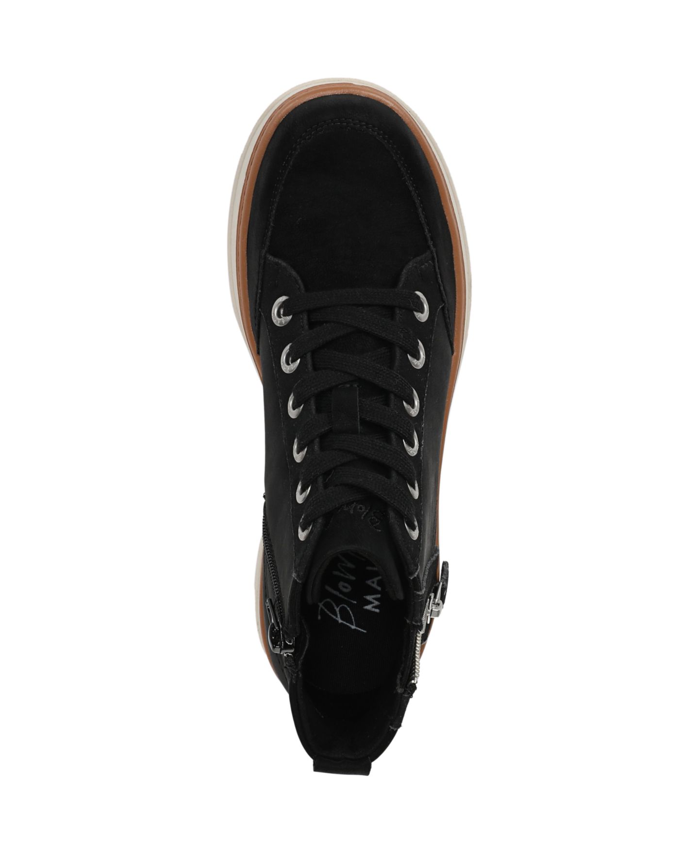 Женские кроссовки Blowfish Malibu Camden Two Wedge High Top, цвет: Чёрная искусственная кожа — фото 4