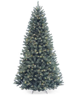 National Tree Company 75' North Valley Spruce Blue Hinged Christmas Tree with 700 Clear Lights