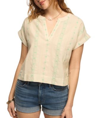Women's Novelty Popover Short-Sleeve Shirt
